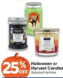 United Supermarkets Halloween or Harvest Candles offer
