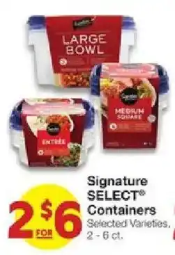 United Supermarkets Signature Select Containers offer