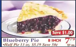 Market Basket Blueberry Pie offer