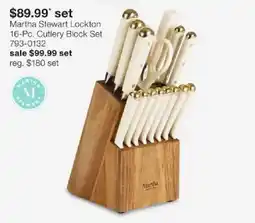 JC Penney Martha Stewart Lockton 16-Pc. Cutlery Block Set offer