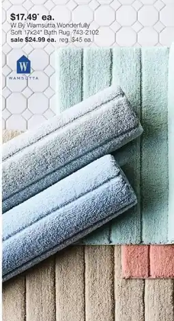 JC Penney W By Wamsutta wonderfully soft bath rug offer
