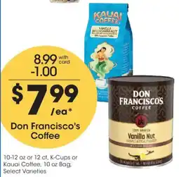 Ralphs Don Francisco's Coffee offer