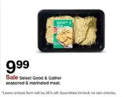 Target Select Good & Gather seasoned & marinated meat offer