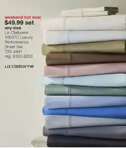 JC Penney Liz Claiborne 1000TC Luxury Performance Sheet Set offer