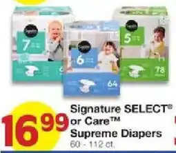 United Supermarkets Signature Select Supreme Diapers offer
