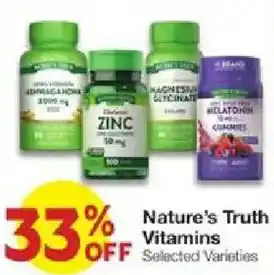 United Supermarkets Nature's Truth Vitamins offer