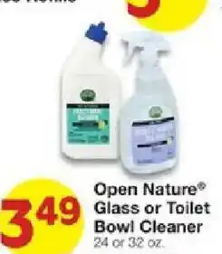 United Supermarkets Open Nature Glass or Toilet Bowl Cleaner offer
