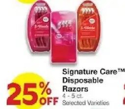 United Supermarkets Signature Care Disposable Razors offer