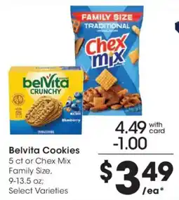 Fry's Belvita Cookies or Chex Mix offer