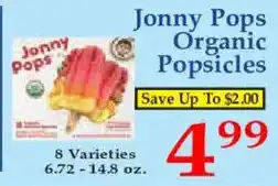 Jonny Pops Organic Popsicles