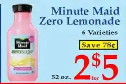 Market Basket Minute Maid Zero Lemonade offer