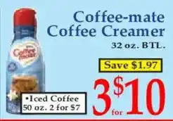 Market Basket Coffee-mate Coffee Creamer offer