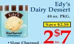 Market Basket Edy's Dairy Dessert offer