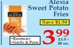 Market Basket Alexia Sweet Potato Fries offer