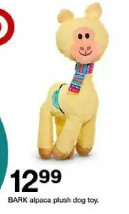 Target Bark alpaca plush dog toy offer