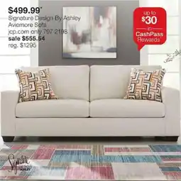 JC Penney Signature Design By Ashley Aviemore Sofa offer