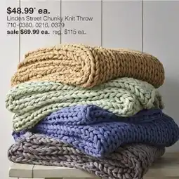 JC Penney Linden Street Chunky Knit Throw offer