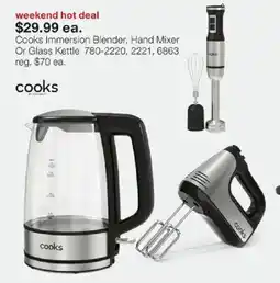 JC Penney Cooks immersion blender, hand mixer or glass kettle offer