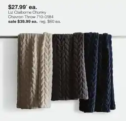 JC Penney Liz Claiborne chunky chevron throw offer