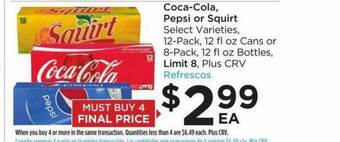 Foods Co Coca-Cola, Pepsi Or Squirt offer