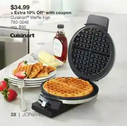 JC Penney Cuisinart waffle iron offer