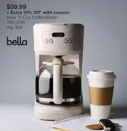 JC Penney Bella 12-Cup Coffee Maker offer