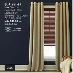 JC Penney Max Blackout Campbell 100% Blackout Grommet-Top Curtain offer