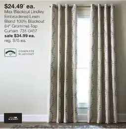 JC Penney Max Blackout Lindley Embroidered Linen Blend offer