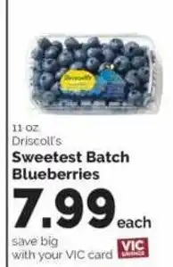 Harris Teeter Driscoll's Sweetest Batch Blueberries offer
