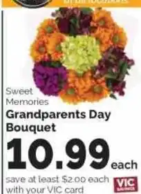 Harris Teeter Sweet Memories Grandparents Day Bouquet offer