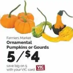 Harris Teeter Farmers Market Ornamental Pumpkins or Gourds offer