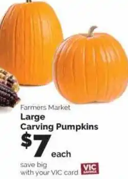 Harris Teeter Farmers Market Large Carving Pumpkins offer