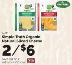 Harris Teeter Simple Truth Organic Natural Sliced Cheese offer