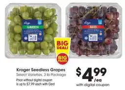 Ralphs Kroger seedless grapes offer