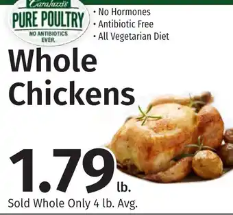 Caraluzzi's pure poultry whole chickens