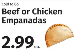 Caraluzzi's Cold to Go Beef or Chicken Empanadas offer