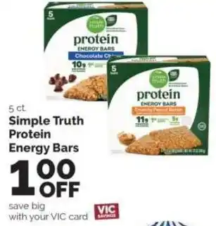 Harris Teeter Simple Truth Protein Energy Bars offer