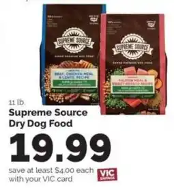Harris Teeter Supreme Source Dry Dog Food offer