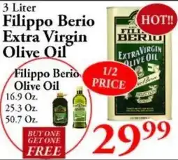 Chanatry's Hometown Market Filippo Berio olive oil offer