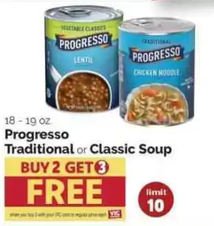 Harris Teeter Progresso Traditional or Classic Soup offer