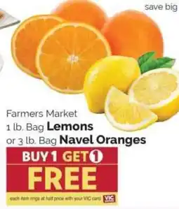Harris Teeter Farmers Market Lemons or Navel Oranges offer