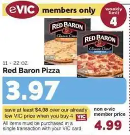Harris Teeter Red Baron Pizza offer