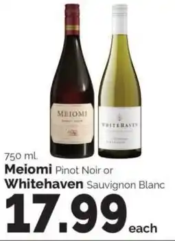 Harris Teeter Meiomi Pinot Noir or Whitehaven Sauvignon Blanc offer