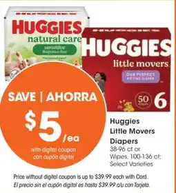 Ralphs Huggies Little Movers Diapers offer