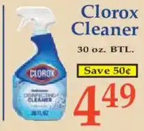 Market Basket Clorox cleaner offer