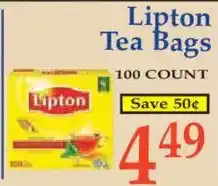 Market Basket Lipton Tea Bags offer