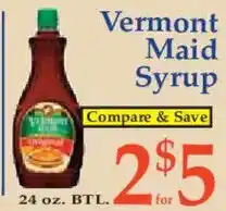 Market Basket Vermont Maid Syrup offer