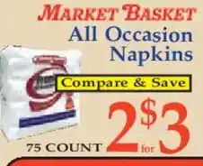 Market Basket Market Basket all occasion napkins offer