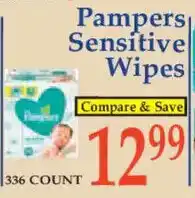 Market Basket Pampers sensitive wipes offer
