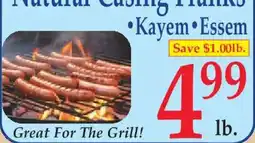 Market Basket Kayem Essem Natural Casing Frank offer